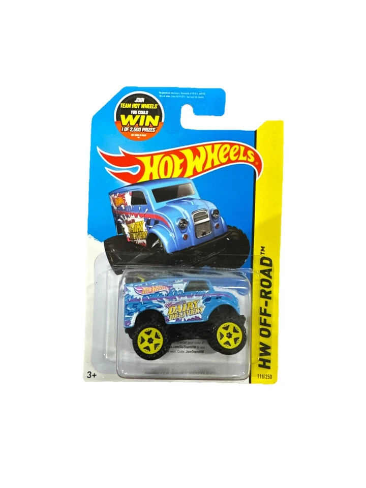 HOT WHEELS 2013 HW OFF ROAD SERIES MONSTER ENTREGA DE LATICÍNIOS COR AZUL  - Imagem 1 de 2