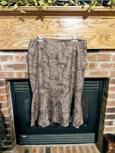 Style & Co Bread Beige Paisley Skirt Women Size 14w - Picture 1 of 2