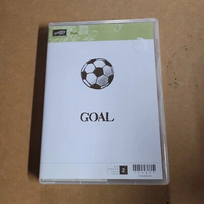 Stampin' Up! GOAL Soccer Ball Unmounted Rubber Stamp never used FREE S&H  - Image 1 of 4