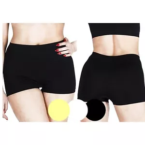PANTALONCINO INTIMO DONNA SENZA CUCITURE VITA ALTA BOXER CONTROL TINTA UNITA COMODO RAGAZZO 3309 - Foto 1 di 7