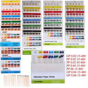 Dental Absorbent Paper Points&Gutta Percha Point F1F2F3 Taper 02/04/06 Endo Clea - Picture 1 of 124