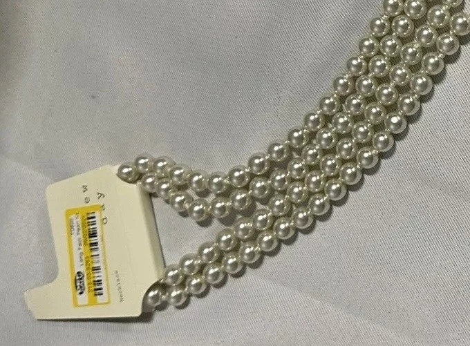 a Day Faux Pearl and Crystal Layered Statement Necklace 998