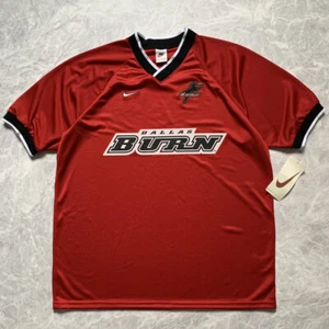 VTG 90s NIKE DALLAS BURN MLS SOCCER JERSEY SHIRT WITH TAG SIZE L - Picture 1 of 4