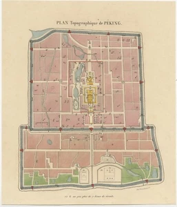 Antique Plan of Peking, Beijing, China - Picture 1 of 1