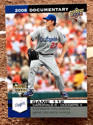 2008 Upper Deck Documentary Clayton Kershaw #3315 — 第 1/2 张图片