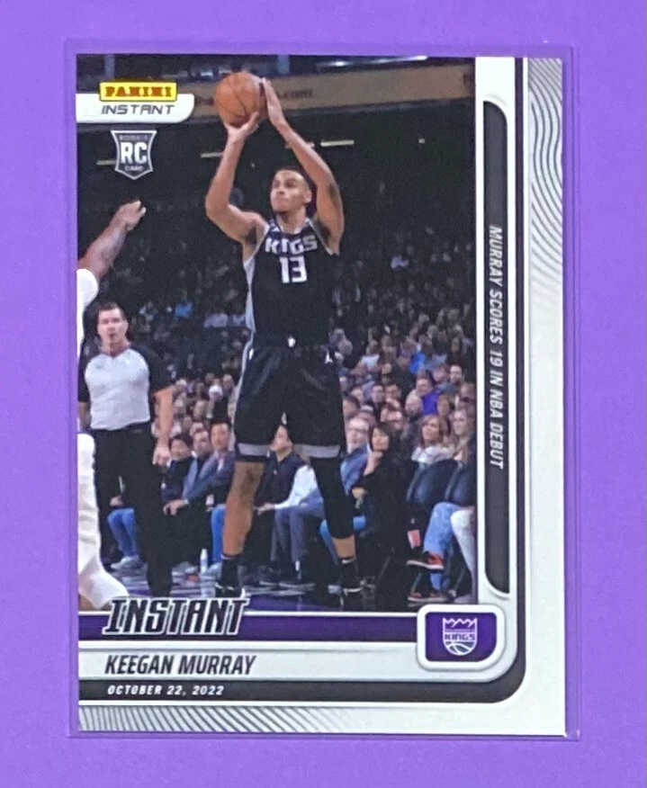 2022-23 Panini Instant NBA Keegan Murray ROOKIE CARD 1/364 SP Kings #14 RC - Image 1 of 2