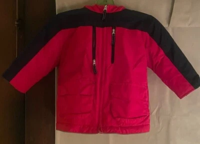 Boys Size 3T Red Hooded Fleece Lined Lands' End Jacket - Image 1 of 3