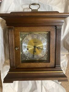 Howard Miller Thomas Tompion Mantel Clock 612-436 Walnut w/Key FOR REPAIR/PARTS