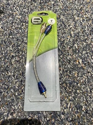 Scosche E2 Ercamy 1 Male - 2 Female 8" Rca Y Twisted Cable Oxygen Free Copper - Image 1 of 2