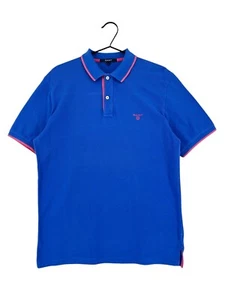 GANT Polo A Righe Blu Collo Polo Uomo Taglia L - Foto 1 di 8