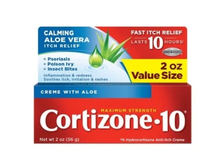 Cortizone 10 Maximum Strength, Anti Itch Creme, Calming Aloe Vera, 2 oz - Image 1 of 3