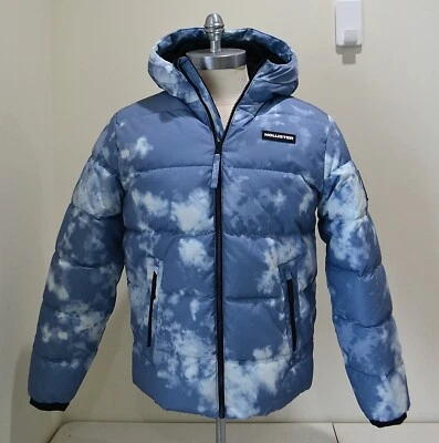 NWT MEN'S HOLLISTER TIE DYE PUFFER FULL ZIP JACKET COAT SZ M - Image 1 of 4