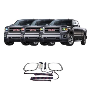 RGB Multi Color CHS Headlight Halo kit for GMC Sierra 1500 14-15 - Picture 1 of 11