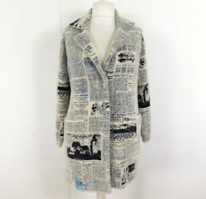 Abrigo Nina Murati Gris Negro Estampado Talla Pequeña Suave Cepillado Nuevo - Imagen 1 de 8