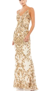 MAC DUGGAL 5107 VERZIERTES BLATTGOLD/AKT ABENDKLEID Gr. 14 - Bild 1 von 5