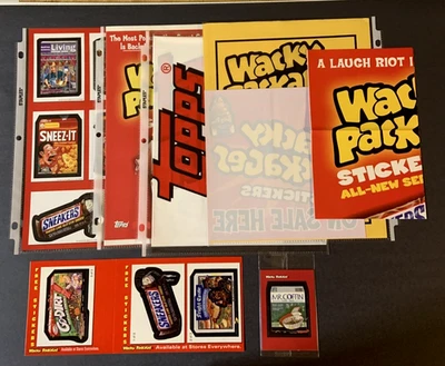 Wacky Packages LOT Of ANS1 Era Promotional Items, Sheet, Poster, Cling, Stickers - image 1 of 4