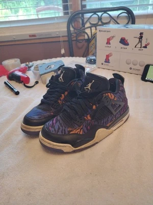 Air Jordan 4 Retro SE GG Athletic Shoes ‘Rush Violet’ BQ9043 005 - Size 5.5Y - Image 1 of 4