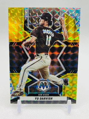 2022 Panini Mosaic Yu Darvish Black Gold Mosaic Prizm #187 MLB Card - Image 1 of 2