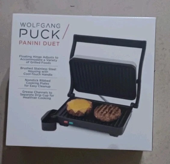 WOLFGANG PUCK Panini Duet Sandwichera Antiadherente Acero Inoxidable Nuevo Foto 1 de 1
