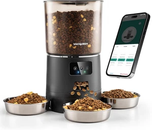 Mangiatoia Automatica per Gatti 3 Gatti, 6L/25 Tazze Smart WiFi Alimentatore per Animali Domestici, Forte Anti-J - Foto 1 di 12