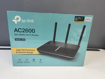 TP-LINK Archer A10 AC2600 MU-MIMO WiFi Router - Black - Image 1 of 4