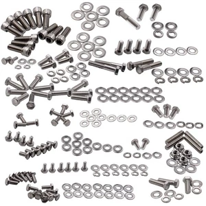 Stainless Engine Hex Bolt Kit Set for Chevy SBC 265 283 305 327 350 400 - Picture 1 of 12