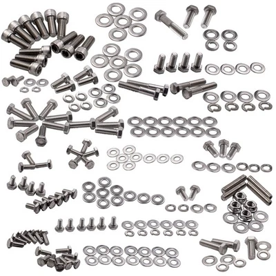 Stainless Engine Hex Bolt Kit Set for Chevy SBC 265 283 305 327 350 400 - Image 1 of 4