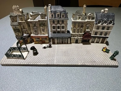 J.Carlton Gault FRANCE PARIS STREET SCENE 5 FAMOUS BUILDINGS SUBWAY BASE PEOPLE - Image 1 of 4