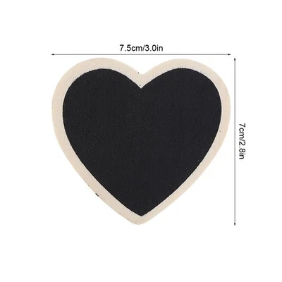 10Pcs Heart&8209;Shaped Blackboard Art Craft Display Message Board Wedding SPG - Image 1 of 4