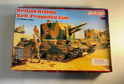 Kit Modelo Tanque Pistola Autopropulsada British Bishop, 1/35, Dragón ©1996, Nuevo Foto 1 de 4