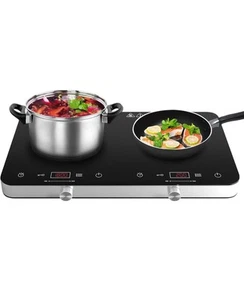 COOKTRON 2800W Double Induction Hob – Dual Control, 10-Level Temp, Portable - Picture 1 of 6