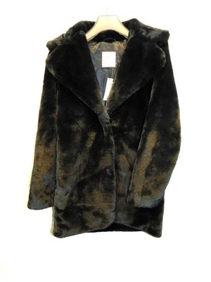 Abercrombie Fitch S новый с Ярлыками черный искусственного меха флис пальто женщина куртка Snap мягкий новый - Изображение 1 из 4