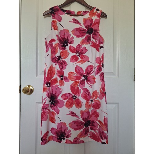 Abito donna ALYX floreale senza maniche tubino scollo tondo cerniera posteriore taglia 12