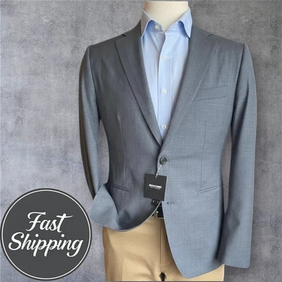 INDOCHINO Men’s 42R Gray Wool Blazer Sport Coat Jacket 2-Button — MSRP $429 - Image 1 of 4