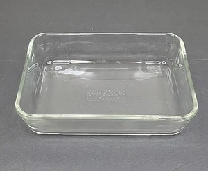 Vintage Pyrex 7210 3 tazze casseruola in vetro trasparente teglia da forno (7"x5"x1,5") - Foto 1 di 6
