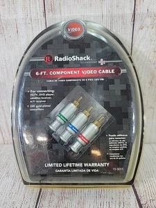 RADIO SHACK - 6 Foot Component Video Cable - NIB New Sealed - Picture 1 of 2