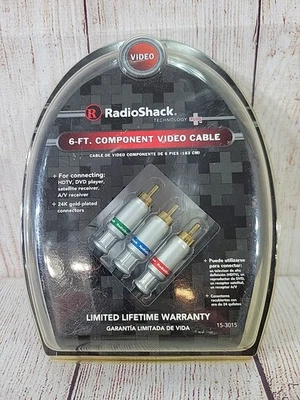 RADIO SHACK - 6 Foot Component Video Cable - NIB New Sealed - Image 1 of 2
