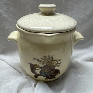 Vintage 3 Piece Pottery Jar with lid Hand Painted Nancy Harrell Wendy Wheeler - Picture 1 of 12