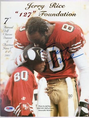 JERRY RICE SIGNED AUTO MAGAZINE PSA/DNA #6A90406 **SAN FRANCISCO 49ERS** HOF - Image 1 of 2