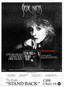 1983 Stevie Nicks "Stand Back" Song Release Industry Promo Reprint Ad - Picture 1 of 1