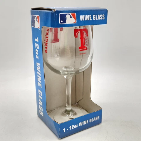 Texas Rangers Baseball Logo 12 oz Wine Glass MLB New Cover