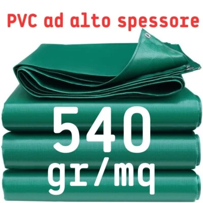 Telo occhiellato impermeabile in PVC Telone pesante da copertura 3x2 3x4 4x4 4x6 - Immagine 1 di 4
