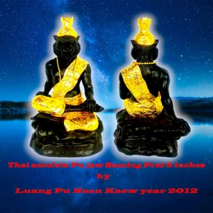 Thai amulet Pujaw Samingprai Gilded magic talisman rich protect by LP Nen Kaew - Picture 1 of 18