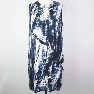 Asher Womens Medium Keyhole Marbled Sleeveless Shift Dress - Picture 1 of 7