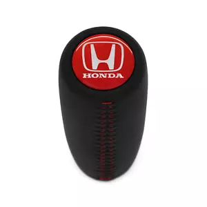 WEIGHTED SHIFT KNOB RED STITCH FIT JAZZ CRX CIVIC Si DEL SOL ACCORD INTEGRA RSX - Picture 1 of 6