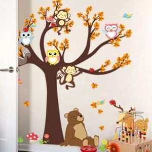 1M Height Bear Tree Baby Kid Nursery Room Wall Stickers - Picture 1 of 5