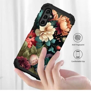 Coque Motif Fleur Compatible avec Samsung Galaxy A15 5G Avec Poignée Doigt - Photo 1 sur 6