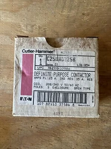 Cutler Hammer C25DND325B (New) - 3 Pole, 25 Full Load Amps, Def Contactor - Picture 1 of 6