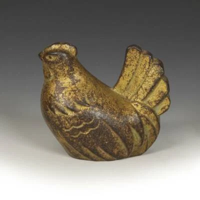ESCULTURA JAPONESA DE HIERRO FUNDIDO DE COLECCIÓN GALLINA BELLAS ARTES DECORATIVAS JAPÓN SIGLO XX. Foto 1 de 4