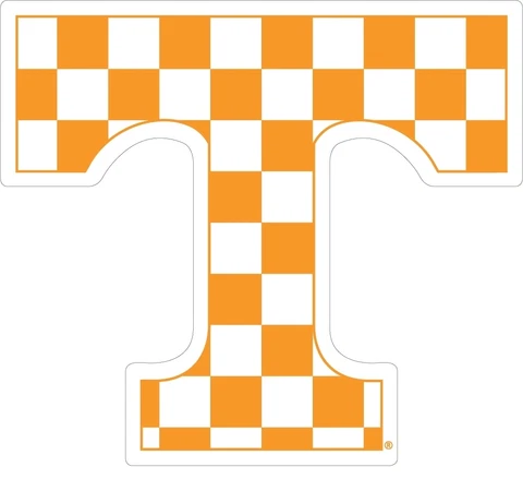 UT TENNESSEE Vols Large 12" Checkerboard Auto MAGNET Cover